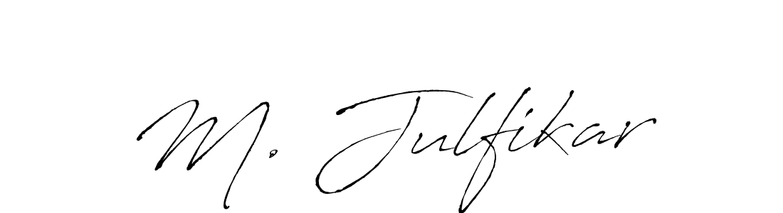 Create a beautiful signature design for name M. Julfikar. With this signature (Antro_Vectra) fonts, you can make a handwritten signature for free. M. Julfikar signature style 6 images and pictures png