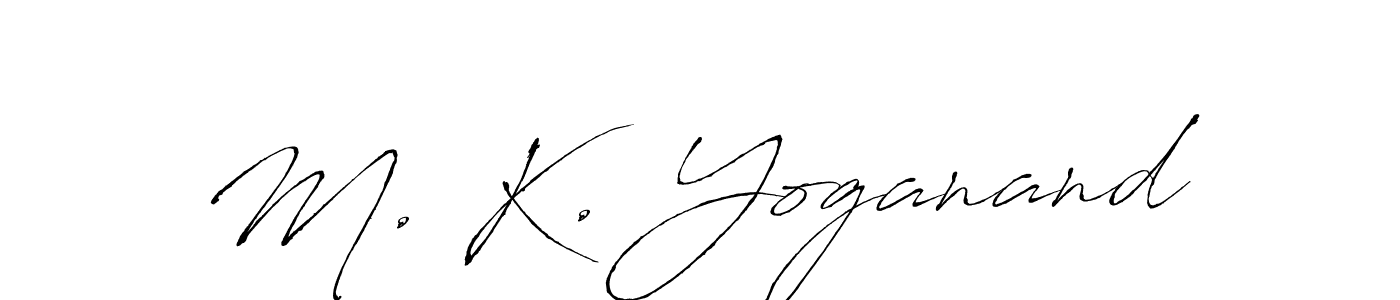 if you are searching for the best signature style for your name M. K. Yoganand. so please give up your signature search. here we have designed multiple signature styles  using Antro_Vectra. M. K. Yoganand signature style 6 images and pictures png