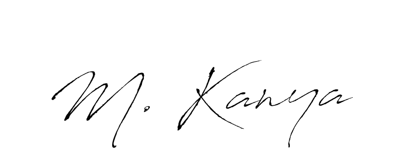 You should practise on your own different ways (Antro_Vectra) to write your name (M. Kanya) in signature. don't let someone else do it for you. M. Kanya signature style 6 images and pictures png