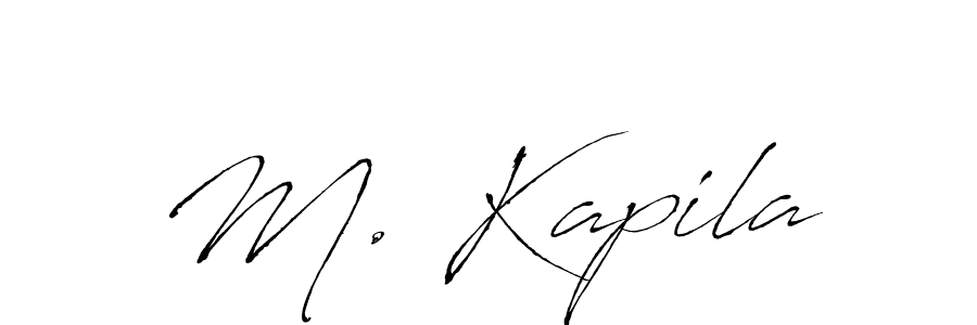 How to make M. Kapila name signature. Use Antro_Vectra style for creating short signs online. This is the latest handwritten sign. M. Kapila signature style 6 images and pictures png