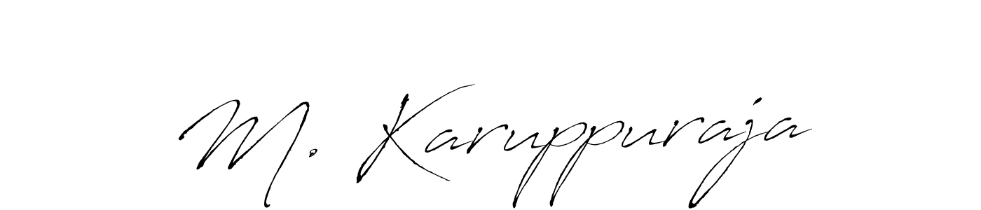 How to make M. Karuppuraja signature? Antro_Vectra is a professional autograph style. Create handwritten signature for M. Karuppuraja name. M. Karuppuraja signature style 6 images and pictures png