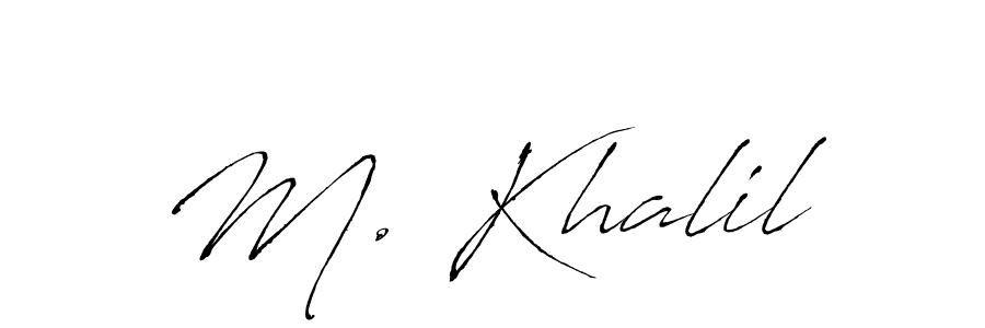 Create a beautiful signature design for name M. Khalil. With this signature (Antro_Vectra) fonts, you can make a handwritten signature for free. M. Khalil signature style 6 images and pictures png