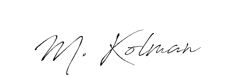 How to make M. Kolman signature? Antro_Vectra is a professional autograph style. Create handwritten signature for M. Kolman name. M. Kolman signature style 6 images and pictures png