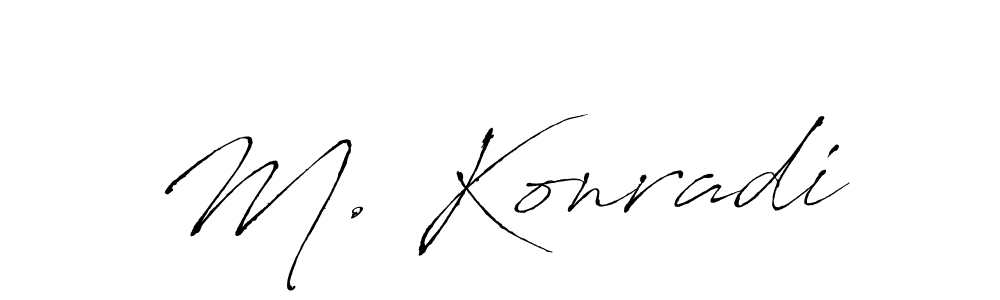 Create a beautiful signature design for name M. Konradi. With this signature (Antro_Vectra) fonts, you can make a handwritten signature for free. M. Konradi signature style 6 images and pictures png