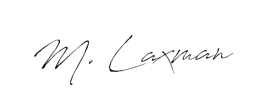 Use a signature maker to create a handwritten signature online. With this signature software, you can design (Antro_Vectra) your own signature for name M. Laxman. M. Laxman signature style 6 images and pictures png