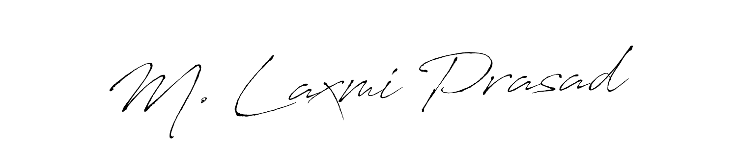 Use a signature maker to create a handwritten signature online. With this signature software, you can design (Antro_Vectra) your own signature for name M. Laxmi Prasad. M. Laxmi Prasad signature style 6 images and pictures png