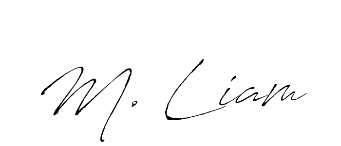M. Liam stylish signature style. Best Handwritten Sign (Antro_Vectra) for my name. Handwritten Signature Collection Ideas for my name M. Liam. M. Liam signature style 6 images and pictures png