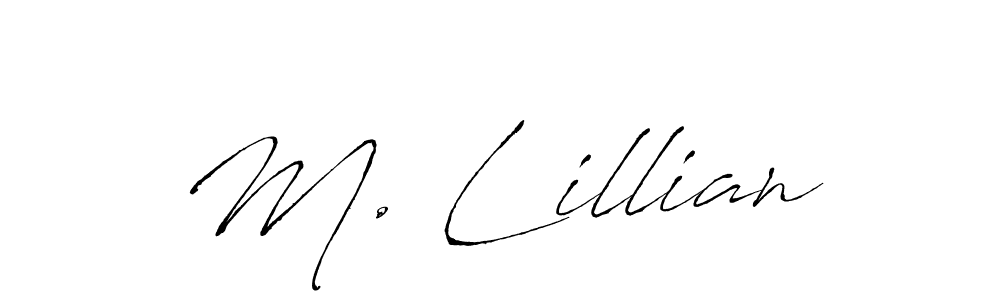 Create a beautiful signature design for name M. Lillian. With this signature (Antro_Vectra) fonts, you can make a handwritten signature for free. M. Lillian signature style 6 images and pictures png