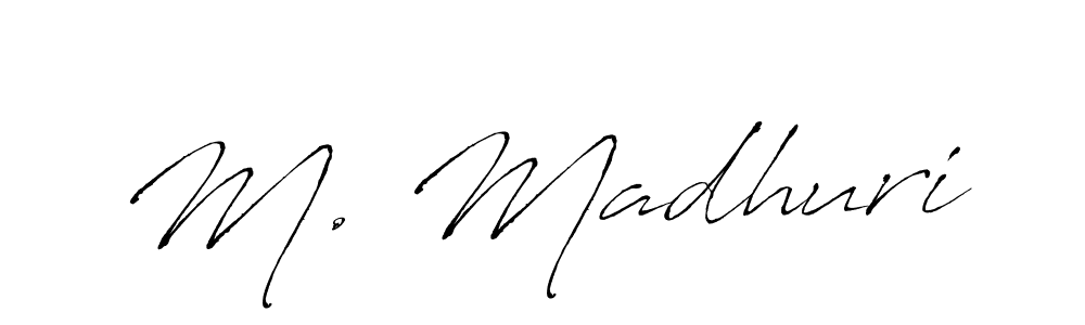 Make a short M. Madhuri signature style. Manage your documents anywhere anytime using Antro_Vectra. Create and add eSignatures, submit forms, share and send files easily. M. Madhuri signature style 6 images and pictures png