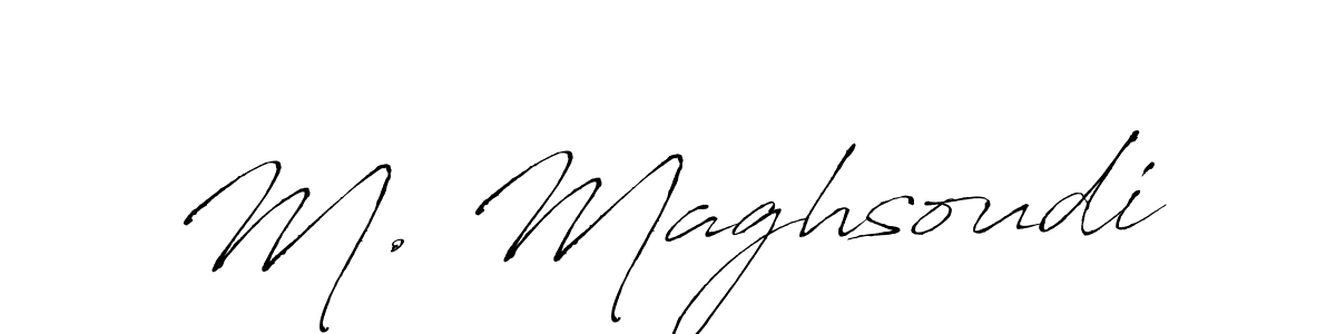 Create a beautiful signature design for name M. Maghsoudi. With this signature (Antro_Vectra) fonts, you can make a handwritten signature for free. M. Maghsoudi signature style 6 images and pictures png