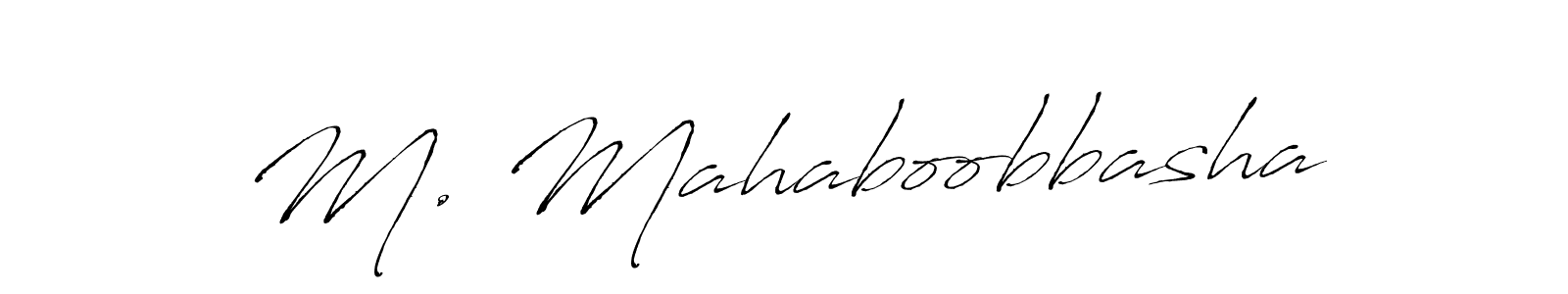 if you are searching for the best signature style for your name M. Mahaboobbasha. so please give up your signature search. here we have designed multiple signature styles  using Antro_Vectra. M. Mahaboobbasha signature style 6 images and pictures png