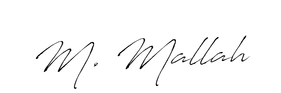 How to make M. Mallah signature? Antro_Vectra is a professional autograph style. Create handwritten signature for M. Mallah name. M. Mallah signature style 6 images and pictures png