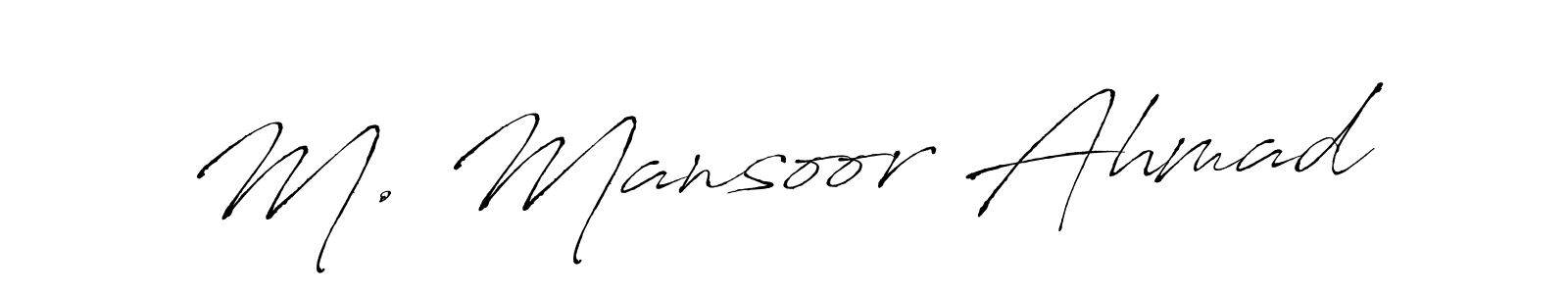 It looks lik you need a new signature style for name M. Mansoor Ahmad. Design unique handwritten (Antro_Vectra) signature with our free signature maker in just a few clicks. M. Mansoor Ahmad signature style 6 images and pictures png