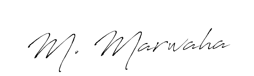 M. Marwaha stylish signature style. Best Handwritten Sign (Antro_Vectra) for my name. Handwritten Signature Collection Ideas for my name M. Marwaha. M. Marwaha signature style 6 images and pictures png