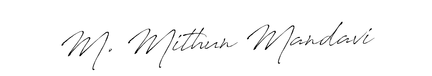 You can use this online signature creator to create a handwritten signature for the name M. Mithun Mandavi. This is the best online autograph maker. M. Mithun Mandavi signature style 6 images and pictures png