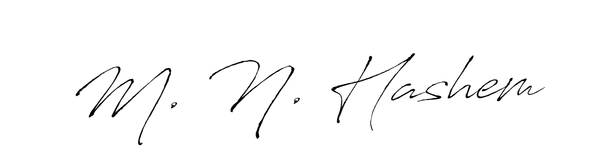 Make a beautiful signature design for name M. N. Hashem. With this signature (Antro_Vectra) style, you can create a handwritten signature for free. M. N. Hashem signature style 6 images and pictures png