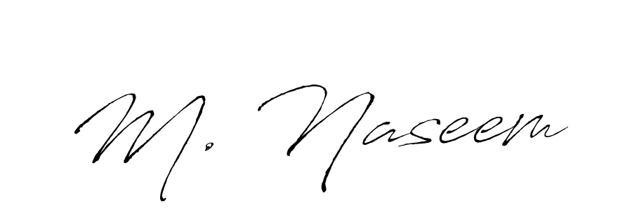 Use a signature maker to create a handwritten signature online. With this signature software, you can design (Antro_Vectra) your own signature for name M. Naseem. M. Naseem signature style 6 images and pictures png