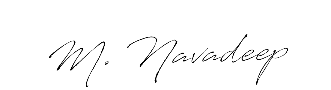 Antro_Vectra is a professional signature style that is perfect for those who want to add a touch of class to their signature. It is also a great choice for those who want to make their signature more unique. Get M. Navadeep name to fancy signature for free. M. Navadeep signature style 6 images and pictures png