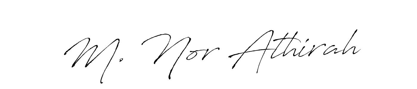 How to Draw M. Nor Athirah signature style? Antro_Vectra is a latest design signature styles for name M. Nor Athirah. M. Nor Athirah signature style 6 images and pictures png