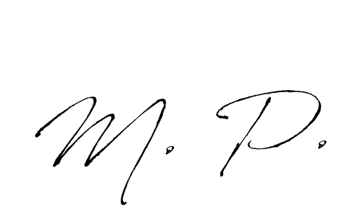 if you are searching for the best signature style for your name M. P.. so please give up your signature search. here we have designed multiple signature styles  using Antro_Vectra. M. P. signature style 6 images and pictures png