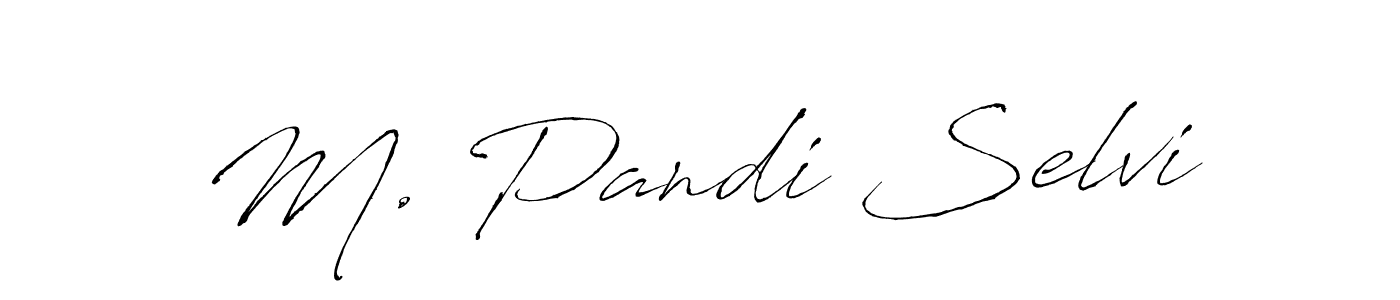 This is the best signature style for the M. Pandi Selvi name. Also you like these signature font (Antro_Vectra). Mix name signature. M. Pandi Selvi signature style 6 images and pictures png