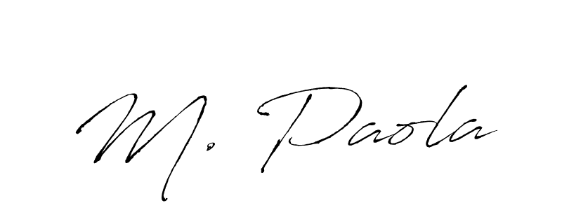 How to make M. Paola name signature. Use Antro_Vectra style for creating short signs online. This is the latest handwritten sign. M. Paola signature style 6 images and pictures png