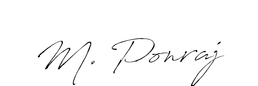 How to Draw M. Ponraj signature style? Antro_Vectra is a latest design signature styles for name M. Ponraj. M. Ponraj signature style 6 images and pictures png