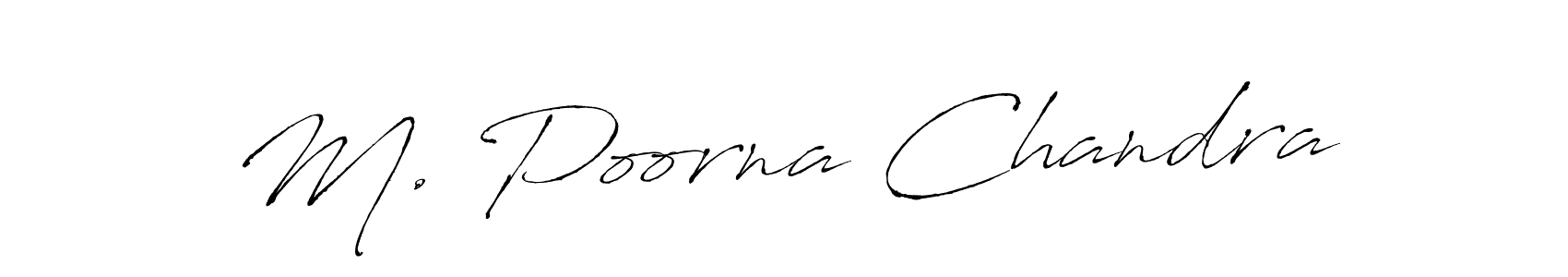 Similarly Antro_Vectra is the best handwritten signature design. Signature creator online .You can use it as an online autograph creator for name M. Poorna Chandra. M. Poorna Chandra signature style 6 images and pictures png