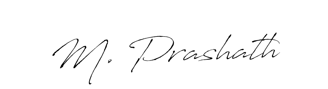 Create a beautiful signature design for name M. Prashath. With this signature (Antro_Vectra) fonts, you can make a handwritten signature for free. M. Prashath signature style 6 images and pictures png