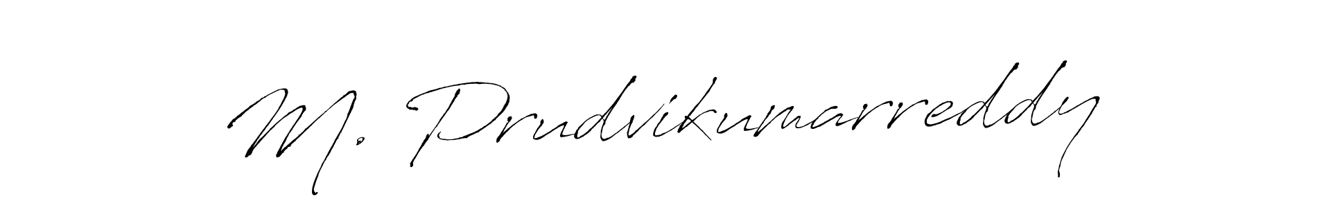 Create a beautiful signature design for name M. Prudvikumarreddy. With this signature (Antro_Vectra) fonts, you can make a handwritten signature for free. M. Prudvikumarreddy signature style 6 images and pictures png