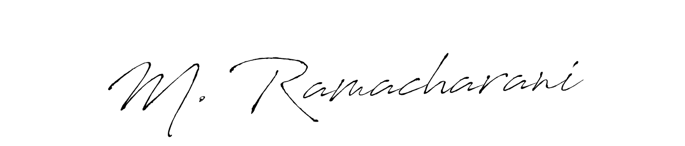 Also You can easily find your signature by using the search form. We will create M. Ramacharani name handwritten signature images for you free of cost using Antro_Vectra sign style. M. Ramacharani signature style 6 images and pictures png