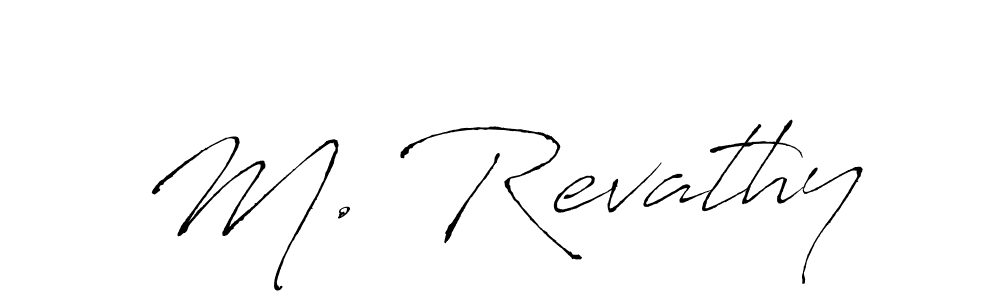 Also You can easily find your signature by using the search form. We will create M. Revathy name handwritten signature images for you free of cost using Antro_Vectra sign style. M. Revathy signature style 6 images and pictures png