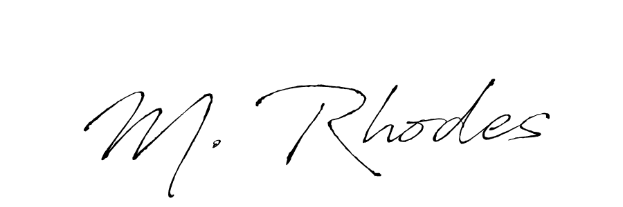 Also we have M. Rhodes name is the best signature style. Create professional handwritten signature collection using Antro_Vectra autograph style. M. Rhodes signature style 6 images and pictures png