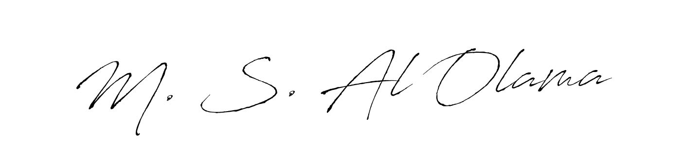 Make a beautiful signature design for name M. S. Al Olama. Use this online signature maker to create a handwritten signature for free. M. S. Al Olama signature style 6 images and pictures png