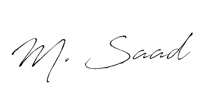 Make a beautiful signature design for name M. Saad. With this signature (Antro_Vectra) style, you can create a handwritten signature for free. M. Saad signature style 6 images and pictures png