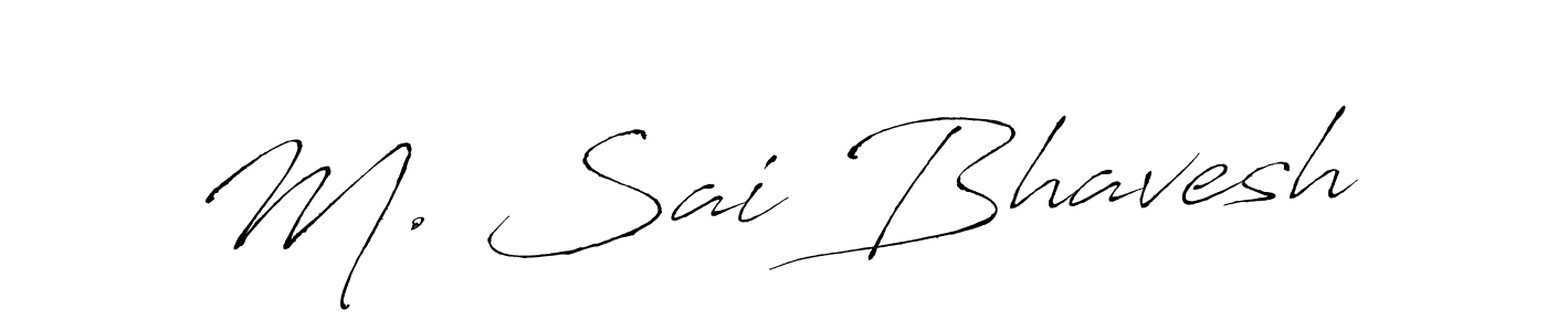 Use a signature maker to create a handwritten signature online. With this signature software, you can design (Antro_Vectra) your own signature for name M. Sai Bhavesh. M. Sai Bhavesh signature style 6 images and pictures png