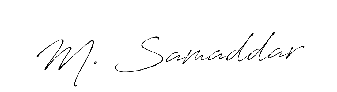 M. Samaddar stylish signature style. Best Handwritten Sign (Antro_Vectra) for my name. Handwritten Signature Collection Ideas for my name M. Samaddar. M. Samaddar signature style 6 images and pictures png