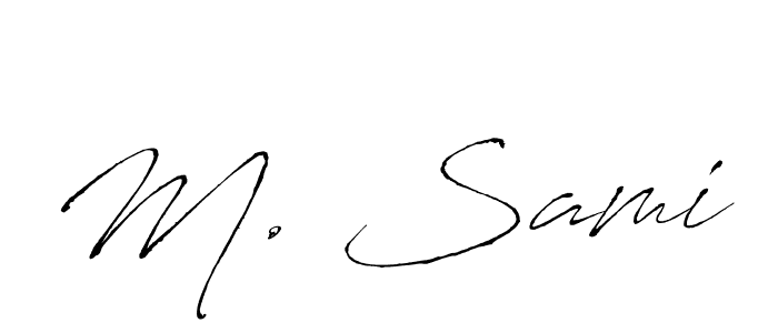 How to make M. Sami signature? Antro_Vectra is a professional autograph style. Create handwritten signature for M. Sami name. M. Sami signature style 6 images and pictures png