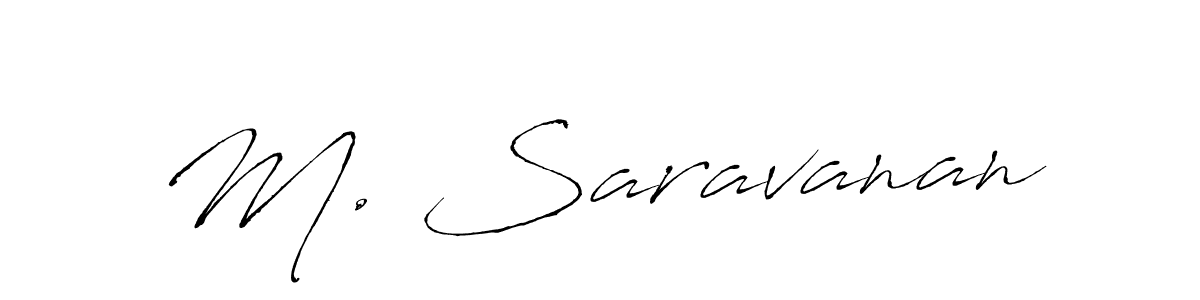 The best way (Antro_Vectra) to make a short signature is to pick only two or three words in your name. The name M. Saravanan include a total of six letters. For converting this name. M. Saravanan signature style 6 images and pictures png
