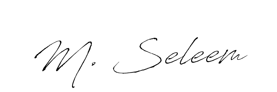 Design your own signature with our free online signature maker. With this signature software, you can create a handwritten (Antro_Vectra) signature for name M. Seleem. M. Seleem signature style 6 images and pictures png