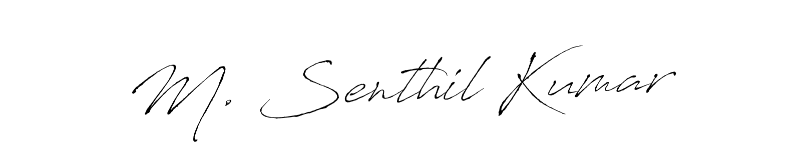 Make a beautiful signature design for name M. Senthil Kumar. With this signature (Antro_Vectra) style, you can create a handwritten signature for free. M. Senthil Kumar signature style 6 images and pictures png