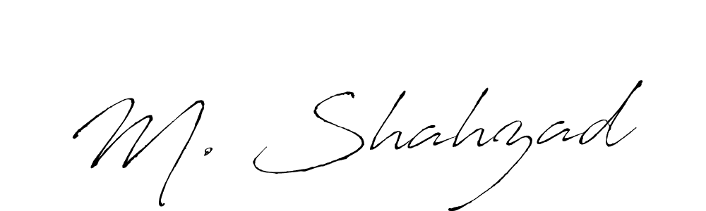 M. Shahzad stylish signature style. Best Handwritten Sign (Antro_Vectra) for my name. Handwritten Signature Collection Ideas for my name M. Shahzad. M. Shahzad signature style 6 images and pictures png