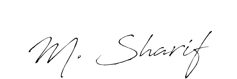 Make a beautiful signature design for name M. Sharif. With this signature (Antro_Vectra) style, you can create a handwritten signature for free. M. Sharif signature style 6 images and pictures png