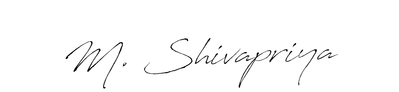 Antro_Vectra is a professional signature style that is perfect for those who want to add a touch of class to their signature. It is also a great choice for those who want to make their signature more unique. Get M. Shivapriya name to fancy signature for free. M. Shivapriya signature style 6 images and pictures png
