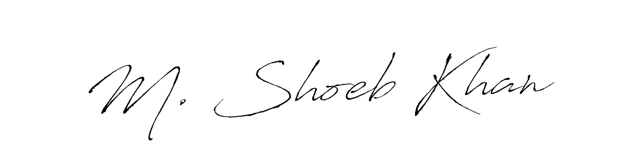 Also You can easily find your signature by using the search form. We will create M. Shoeb Khan name handwritten signature images for you free of cost using Antro_Vectra sign style. M. Shoeb Khan signature style 6 images and pictures png