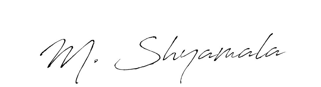 Antro_Vectra is a professional signature style that is perfect for those who want to add a touch of class to their signature. It is also a great choice for those who want to make their signature more unique. Get M. Shyamala name to fancy signature for free. M. Shyamala signature style 6 images and pictures png