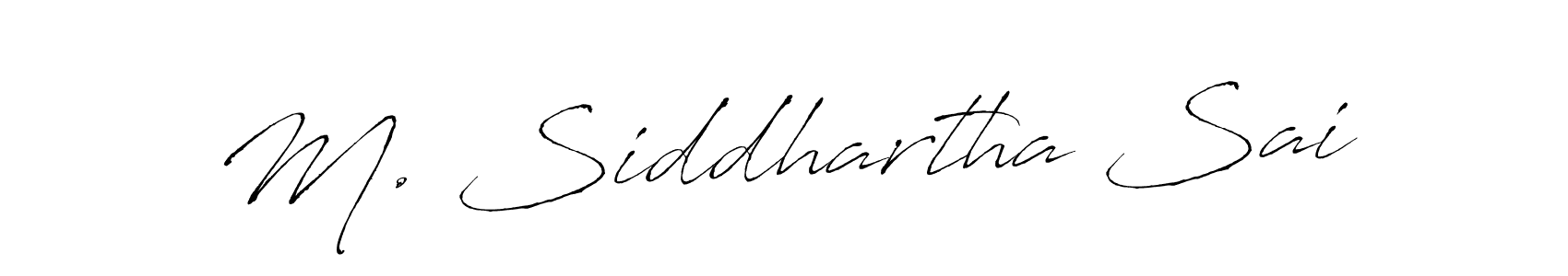 Make a beautiful signature design for name M. Siddhartha Sai. With this signature (Antro_Vectra) style, you can create a handwritten signature for free. M. Siddhartha Sai signature style 6 images and pictures png