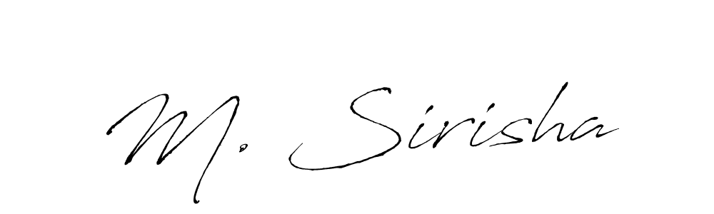 This is the best signature style for the M. Sirisha name. Also you like these signature font (Antro_Vectra). Mix name signature. M. Sirisha signature style 6 images and pictures png