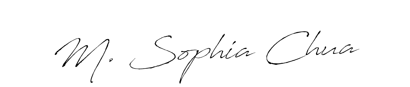 Design your own signature with our free online signature maker. With this signature software, you can create a handwritten (Antro_Vectra) signature for name M. Sophia Chua. M. Sophia Chua signature style 6 images and pictures png