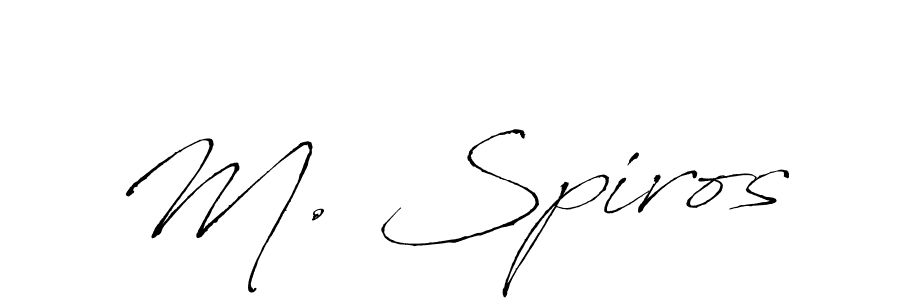 Make a beautiful signature design for name M. Spiros. With this signature (Antro_Vectra) style, you can create a handwritten signature for free. M. Spiros signature style 6 images and pictures png